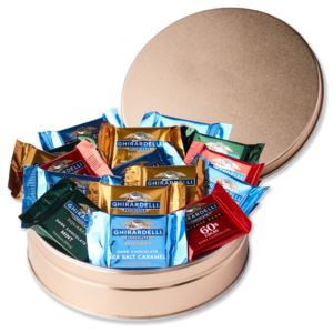 California Delicious 531008 Ghiradelli Gilded Gift Tin