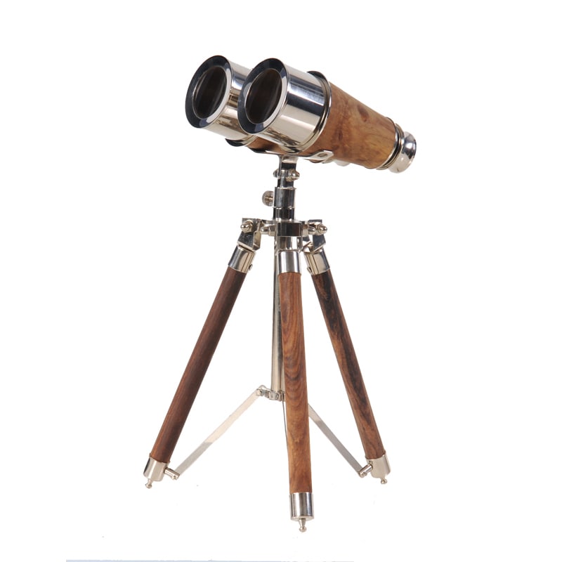 Brass Binocular on Display Stand