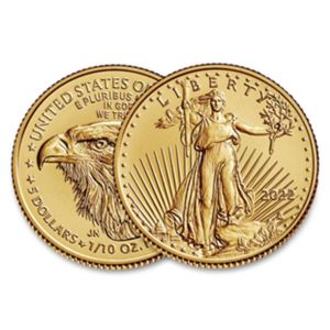 Antwerp Diamonds EAGLES-10 Coin-USA/American Eagle $5 Liberty Coin, 1/10 ounce gold, us treasury, uncirculated