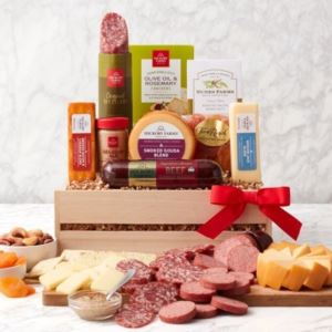 California Delicious 512952 Meat & Cheese Gift Crate