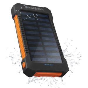 CX6560BK Chargeworx 10,000 mAh Solar Powered Power Bank
