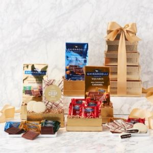 California Delicious 531152 Ultimate Golden Ghirardelli Gift Tower