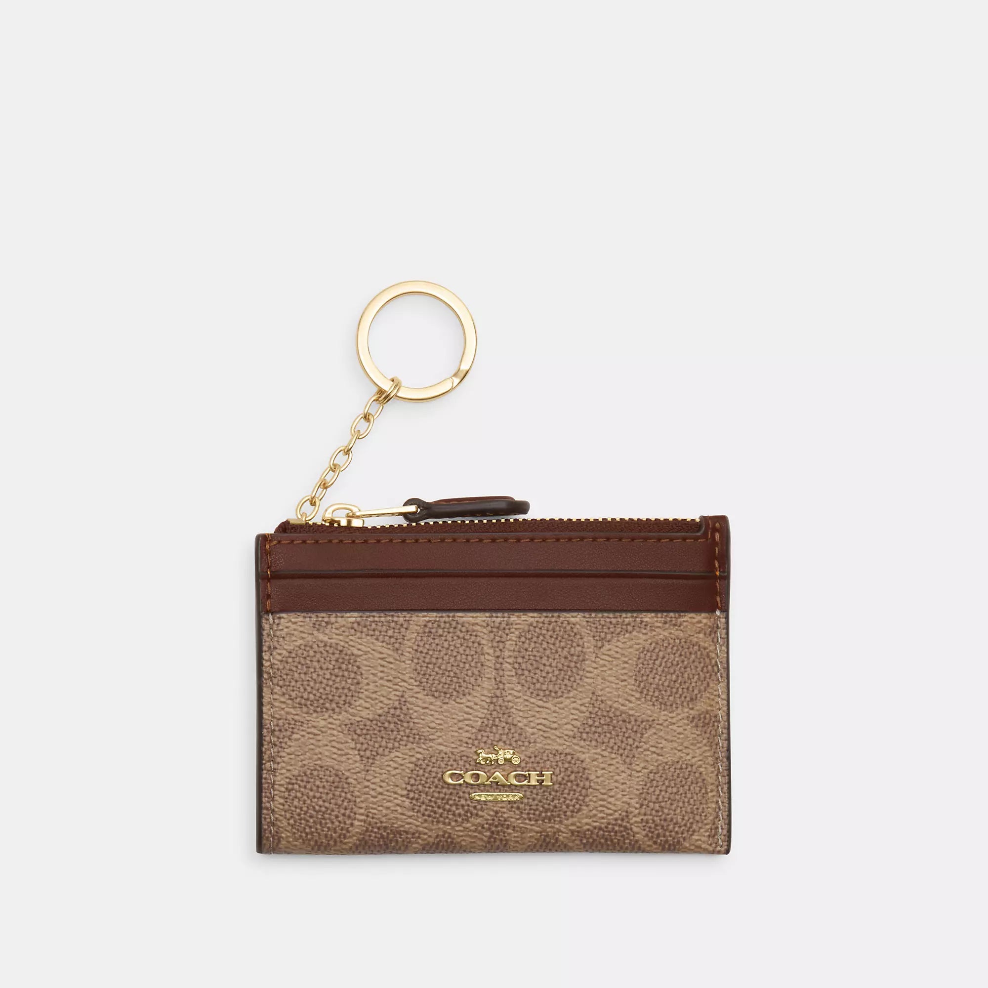 Coach Outlet Mini Skinny Id Case In Signature Canvas