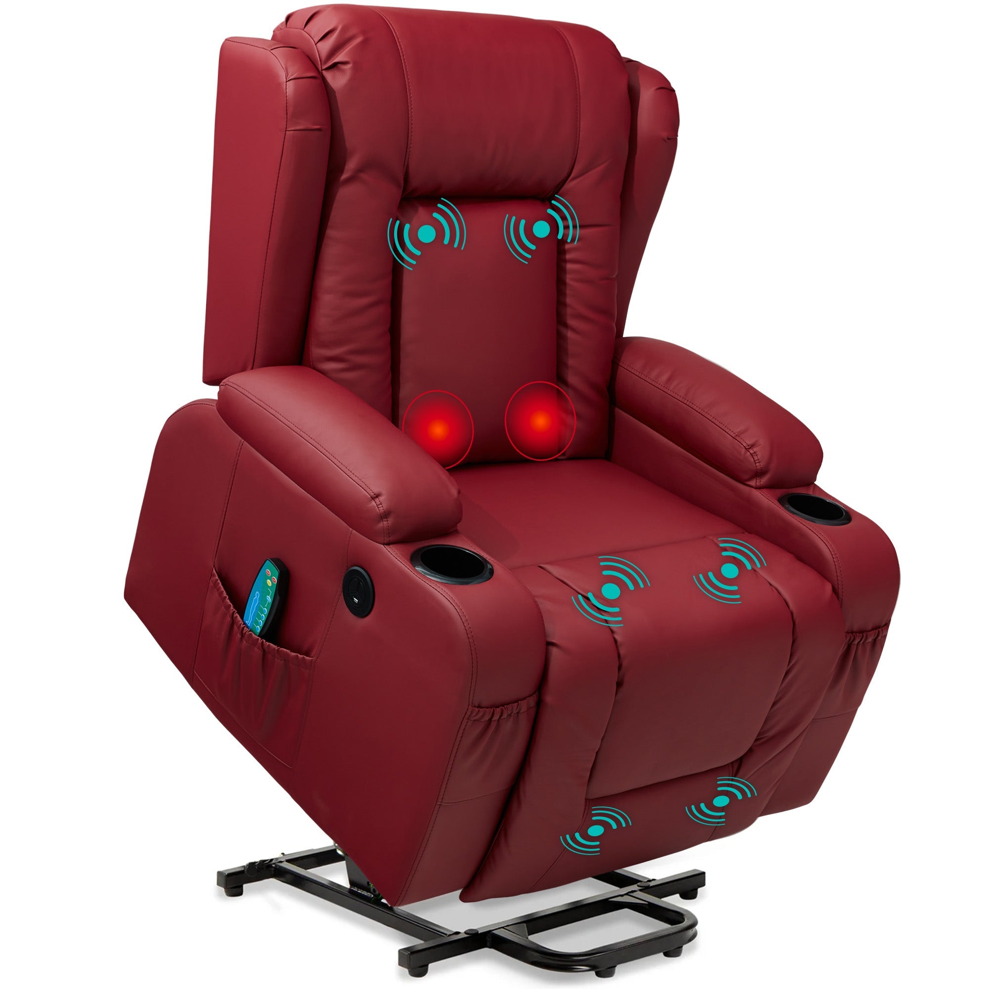 Best Choice Products Electric Power Lift Recliner Massage Chair Furniture w/ USB Port, Heat, Cupholders