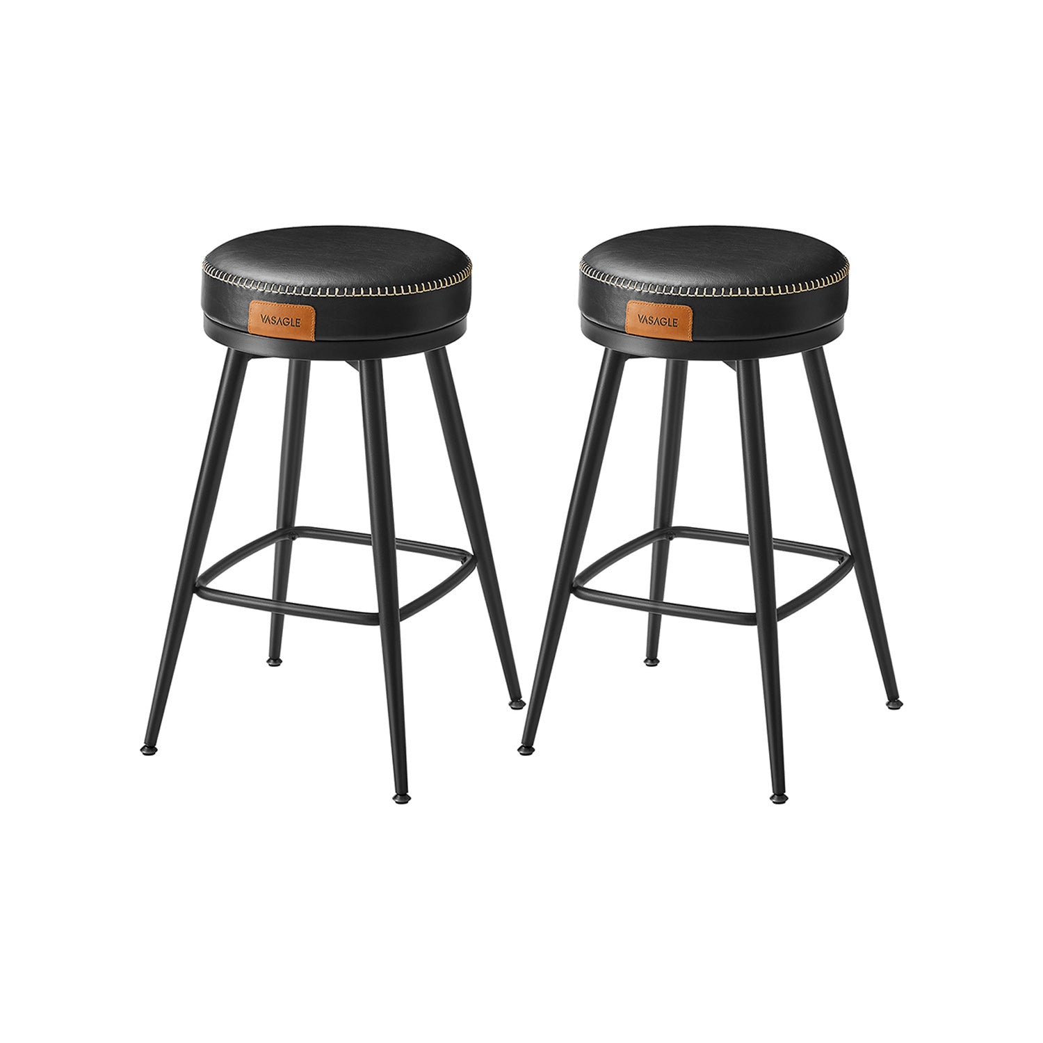 Bar Stools Set of 2, 25.6-Inch Tall