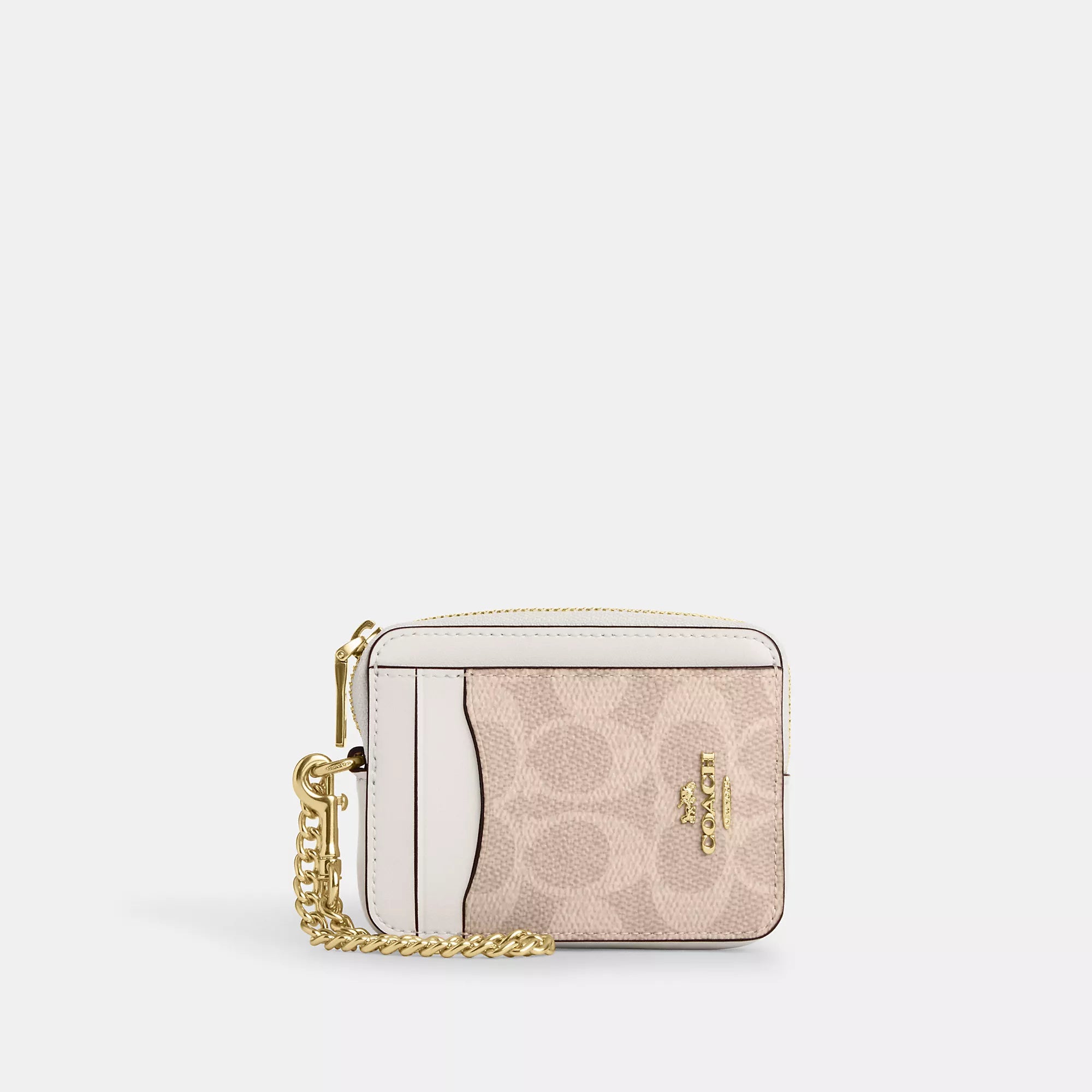 Coach Outlet Zip Card Case In Signature Canvas