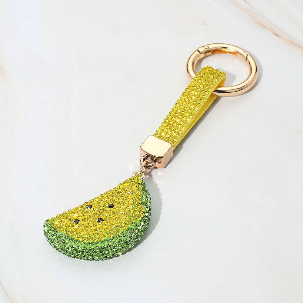 Bling Studded Watermelon Keychain / Bag Charm