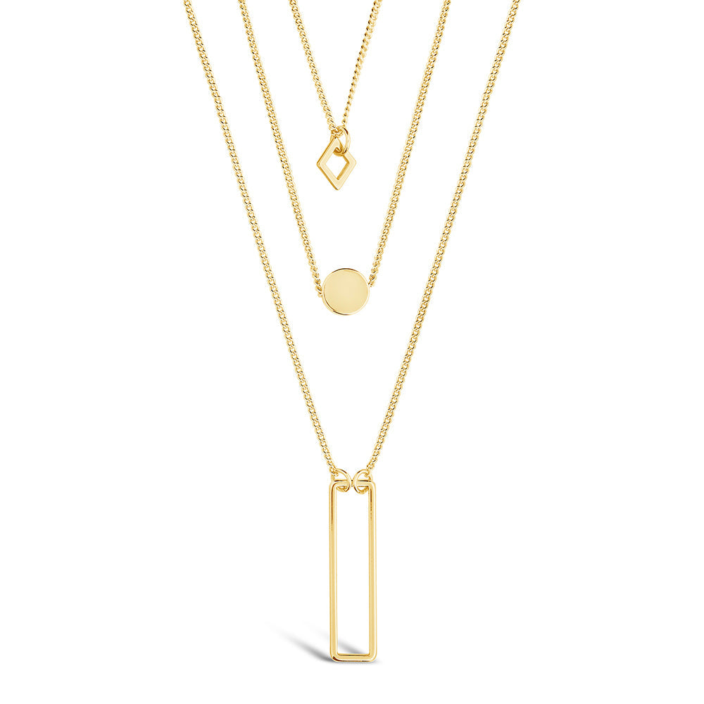 Geometric Multi Layer Necklace