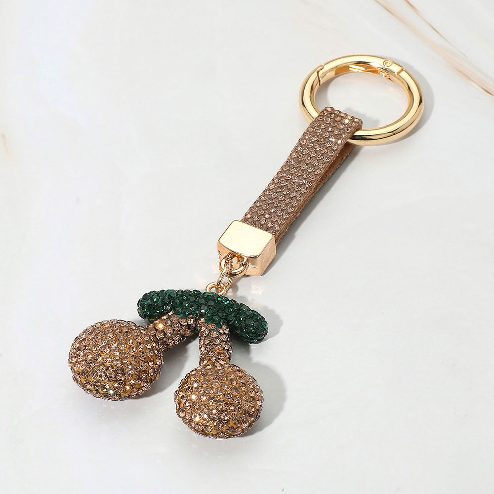 Bling Studded Cherry Keychain / Bag Charm