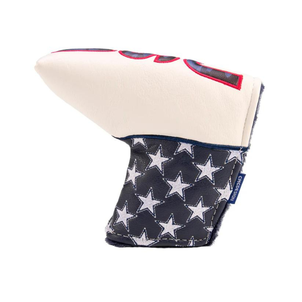 CMC Design USA "Liberty Camo" Blade Putter Headcover - White/Blue Camo/Red