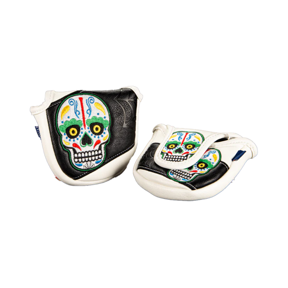 CMC Design Sugar Skull "Web" Mallet Putter Headcover - White/Black