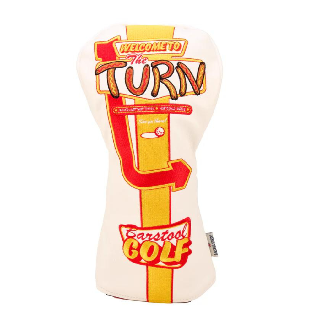 CMC Design Barstool Golf "The Turn" Fairway Headcover - White/Yellow/Red