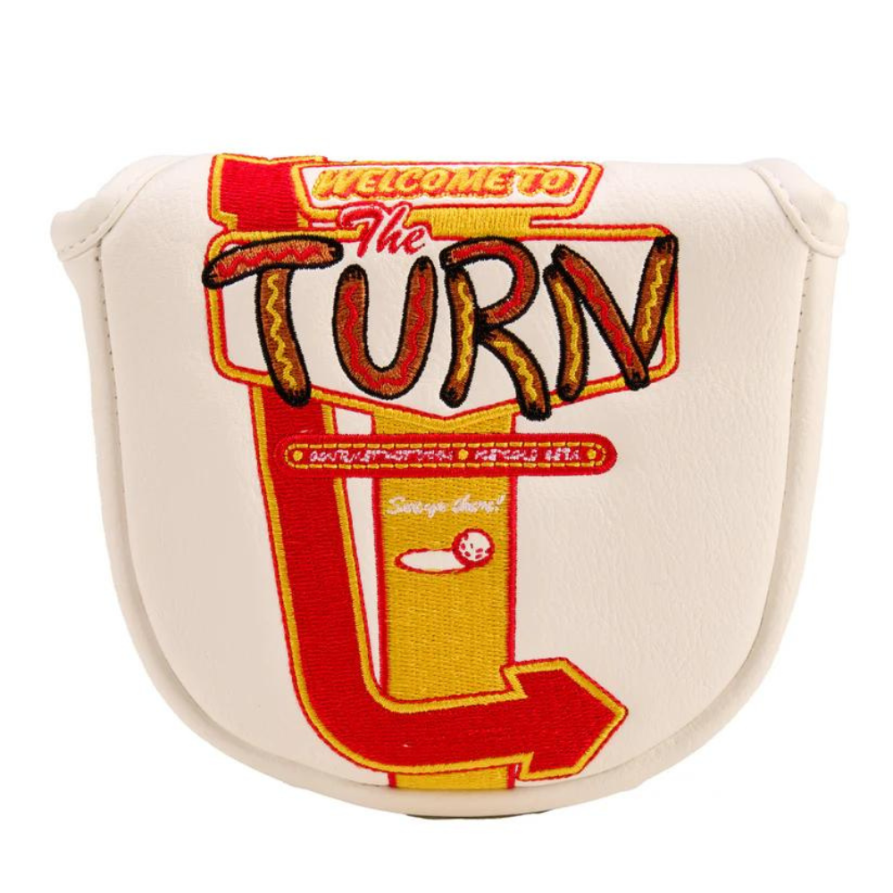 CMC Design Barstool Golf "The Turn" Mallet Putter Headcover - White/Yellow/Red