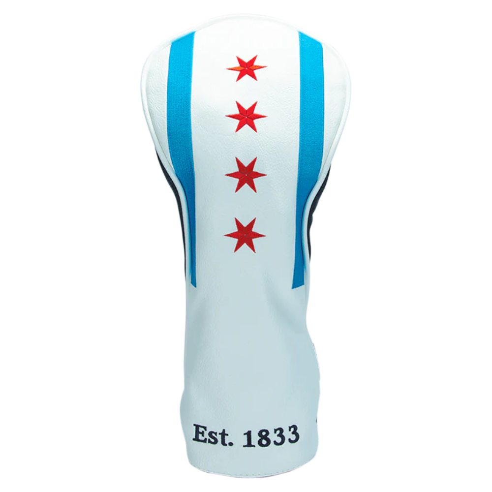 CMC Design Chicago Flag Driver Headcover - White/Light Blue/Red