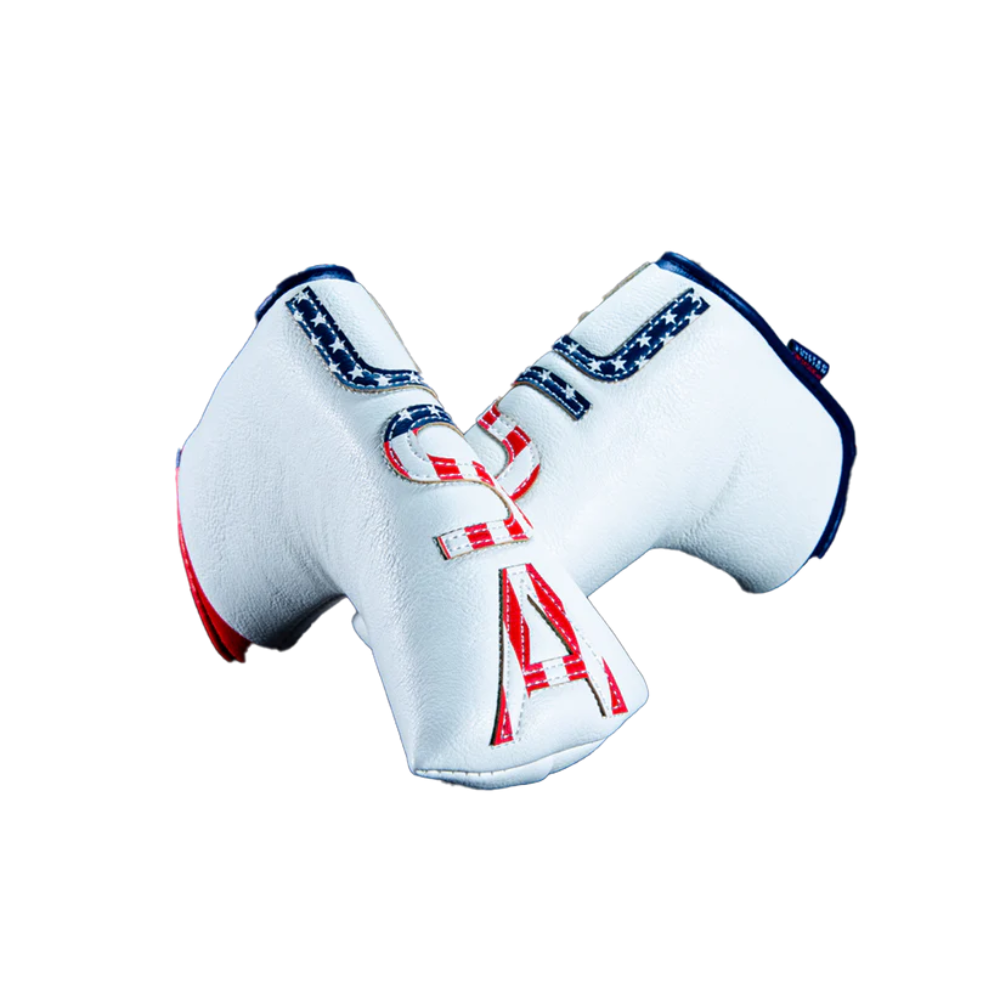 CMC Design USA "Stripes" Blade Putter Headcover - White/Red/Blue