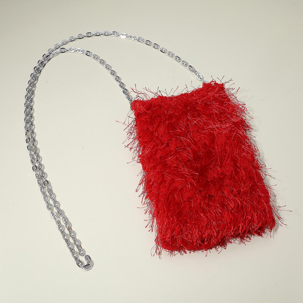 Fluffy Faux Fur Crossbody Phone Case Bag