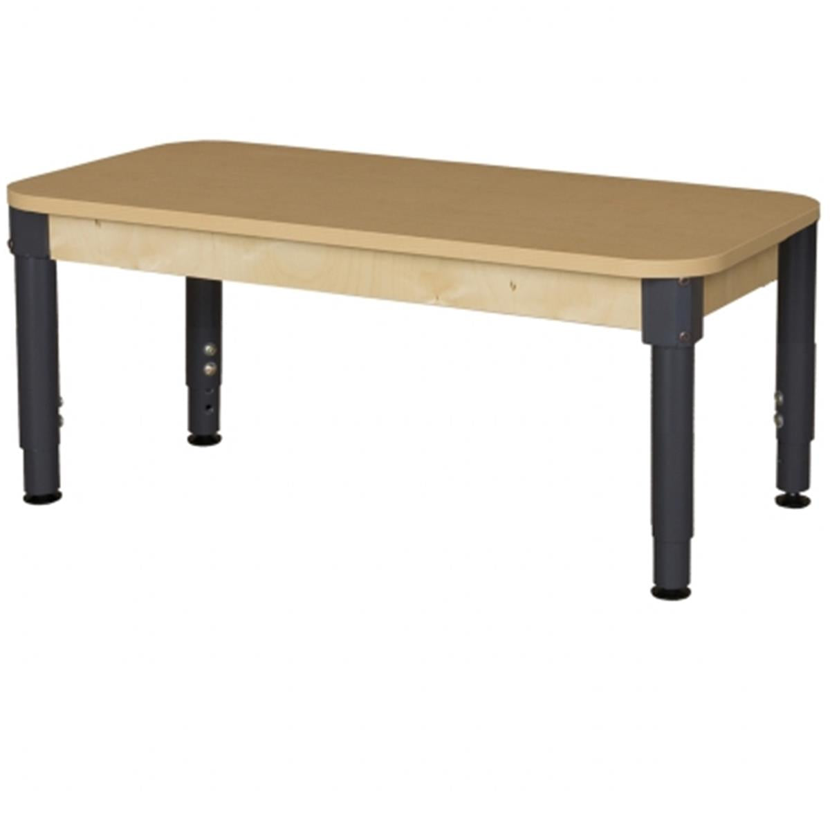 Wood Designs  Rectangle High Pressure Laminate Table With Adjustable Legs- 18-29 in.