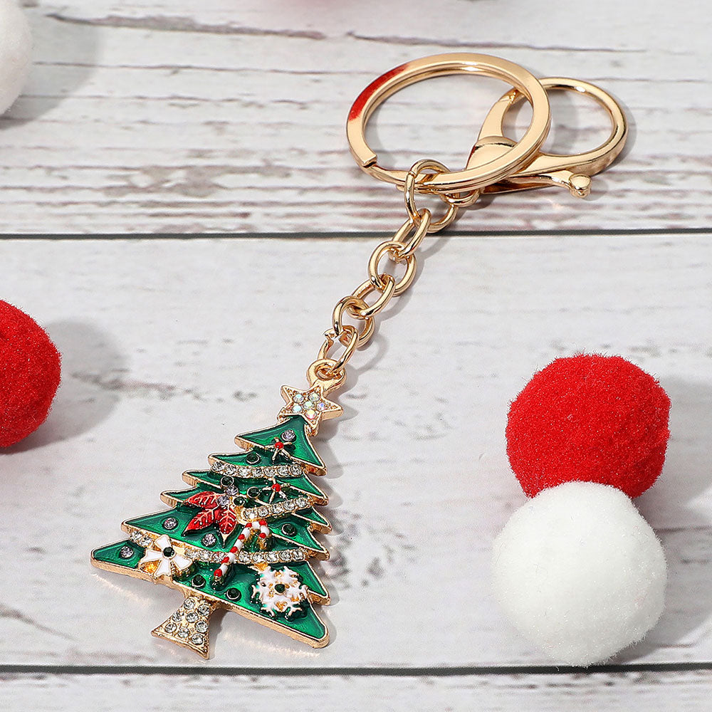 Festive Christmas Tree Keychain / Bag Charm