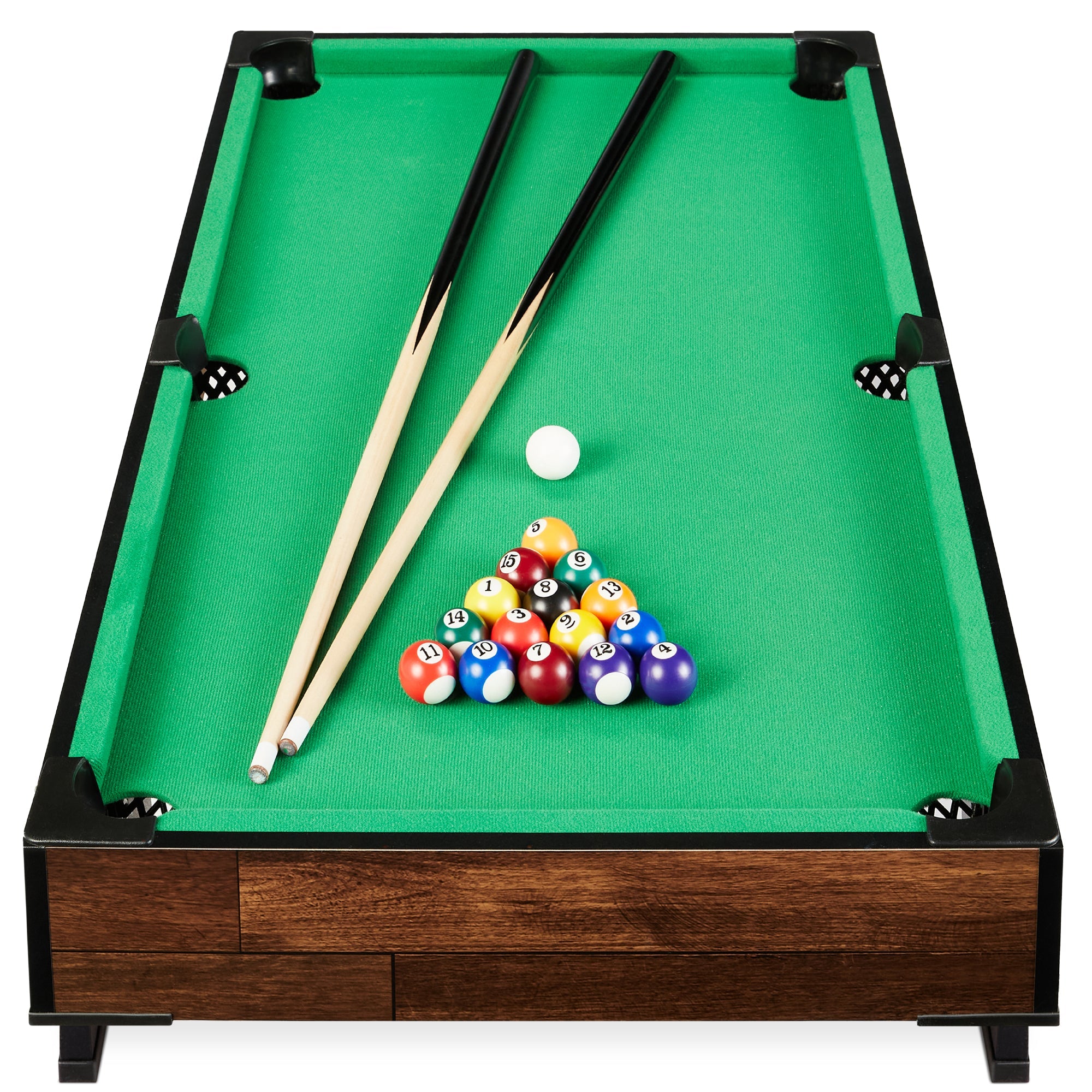 Best Choice Products 40in Tabletop Billiard Table, Pool Game Table w/ 2 Cue Sticks, Ball Set, Storage Bag