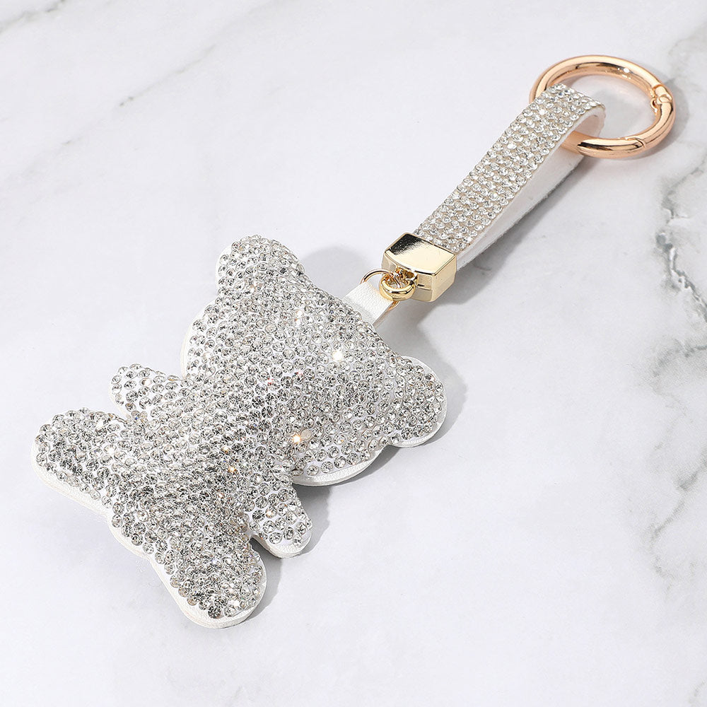 Bling Studded Teddy Bear Keychain / Bag Charm