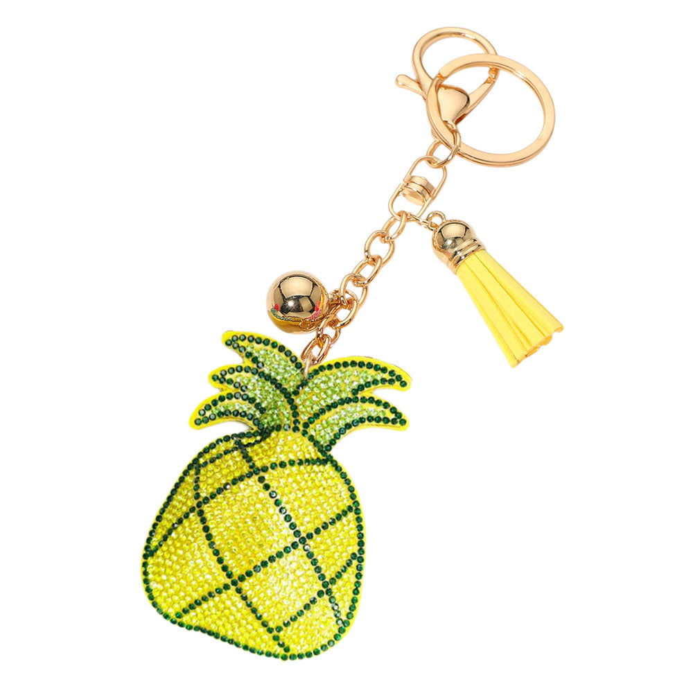 Bling Pineapple Tassel Keychain