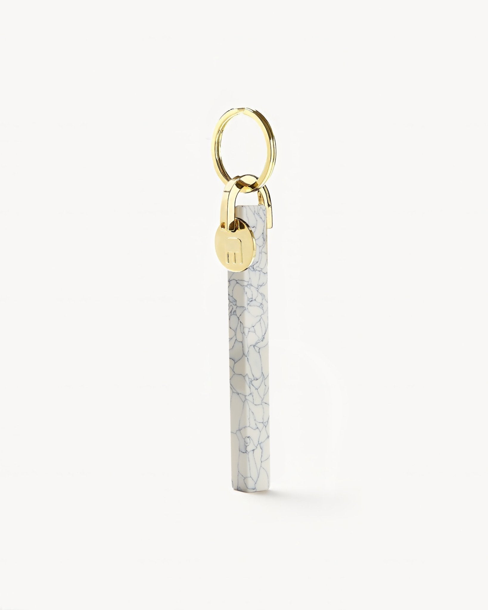 Bar Keychain in Marble - Gold