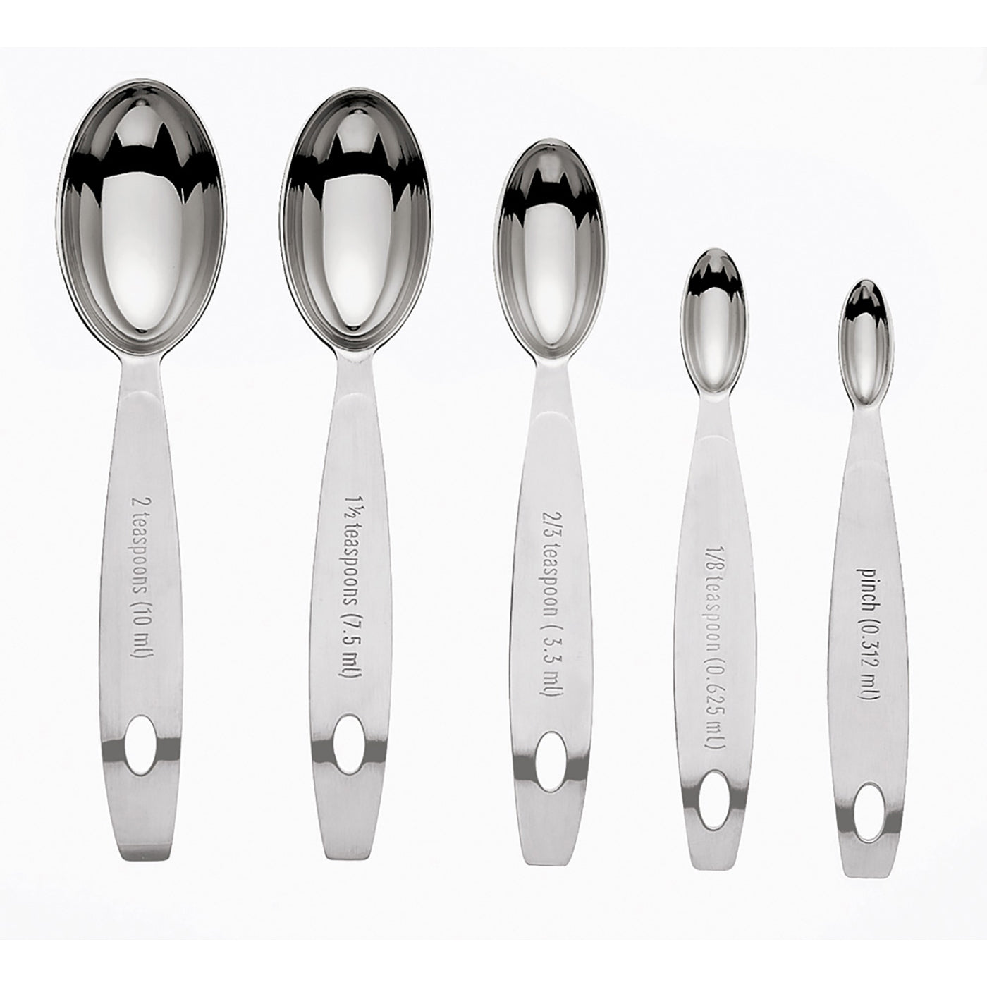 Cuisipro Stainless Steel Odd Size Measuring Spoons, 5 Piece Set